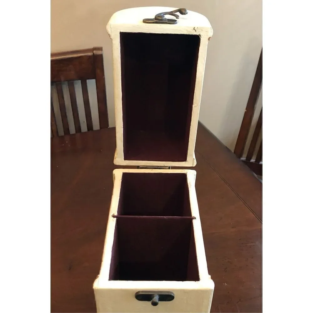 VINTAGE -🎉HPx3🎉 Wood Decorative Double Bottle Wine Holder/Carrier:Brass Hardware